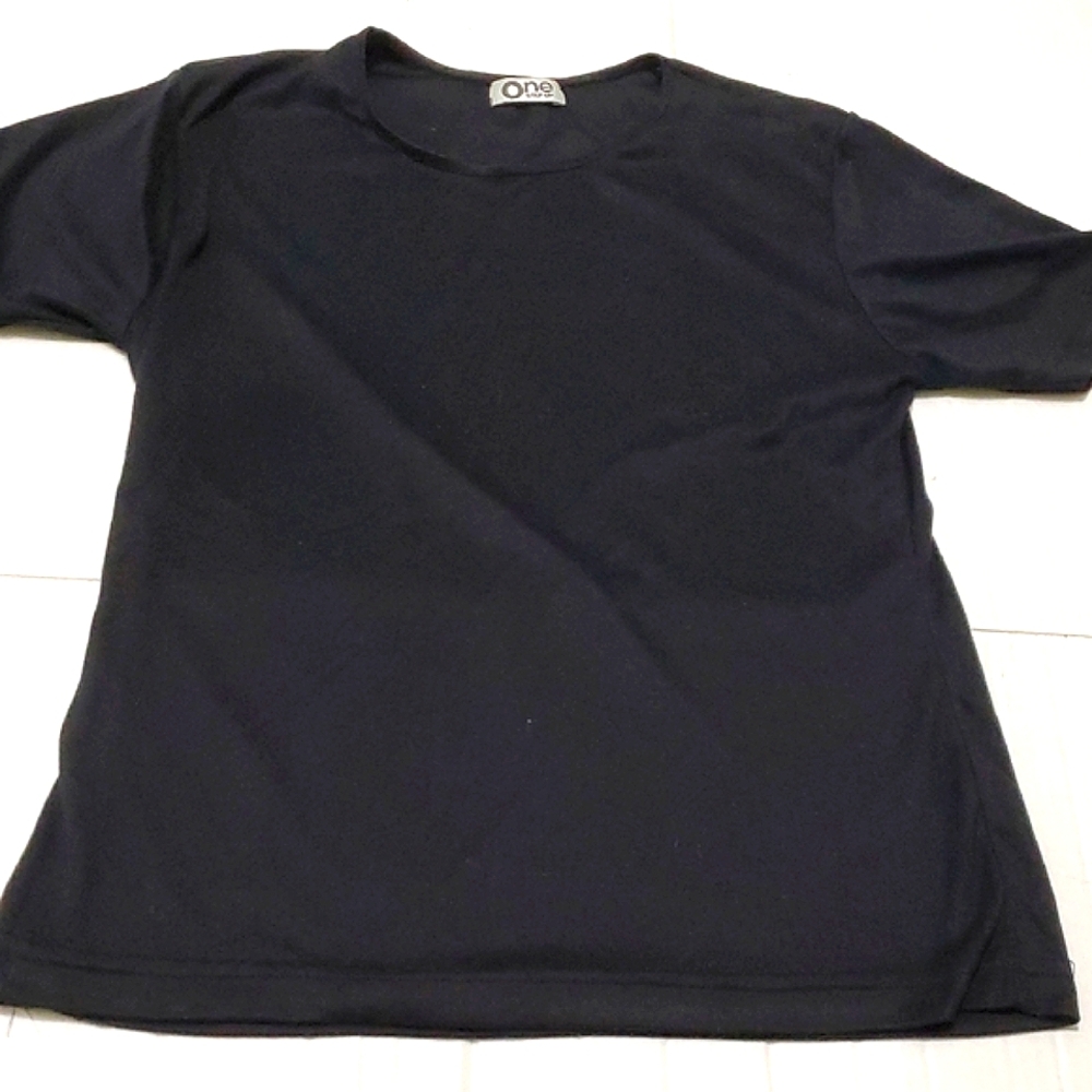 One Step Up Y2K Classic Black Lightweight Casual Lounging Top S